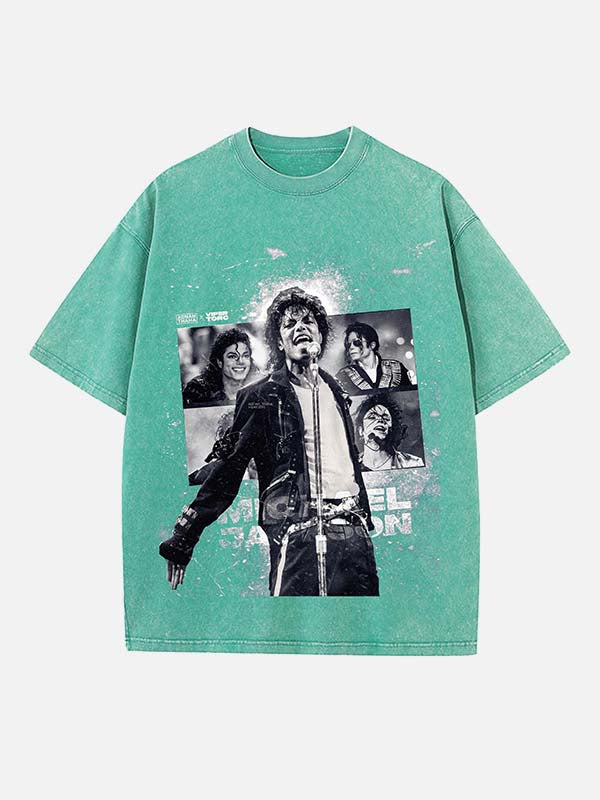 Michael Jackson Print Round Neck T-shirt