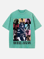 Michael Jackson Print Round Neck T-shirt