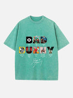 Bad Bunny Print Round Neck T-shirt