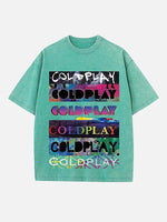 Coldplay Print Round Neck T-shirt