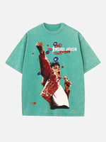 Michael Jackson Print Round Neck T-shirt