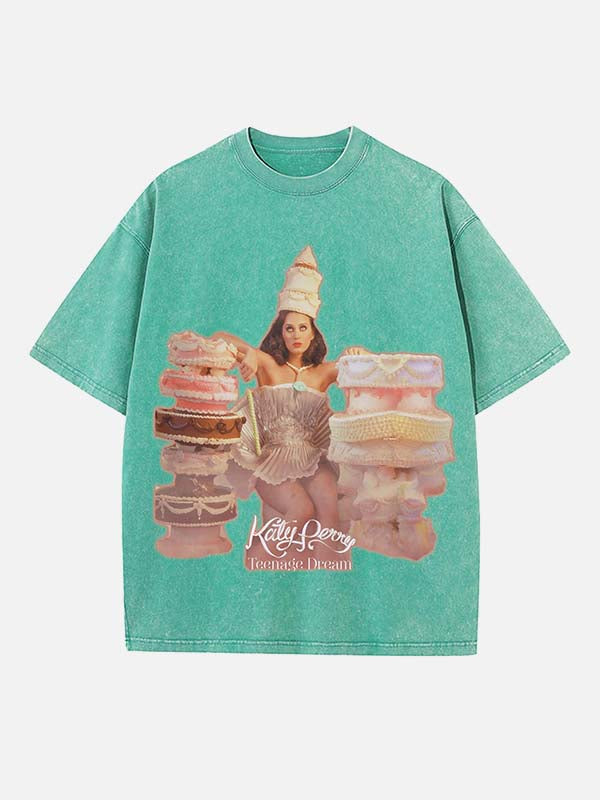 Katy Perry Print Round Neck T-shirt