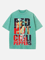Red Hot Chili Peppers Print Round Neck T-shirt