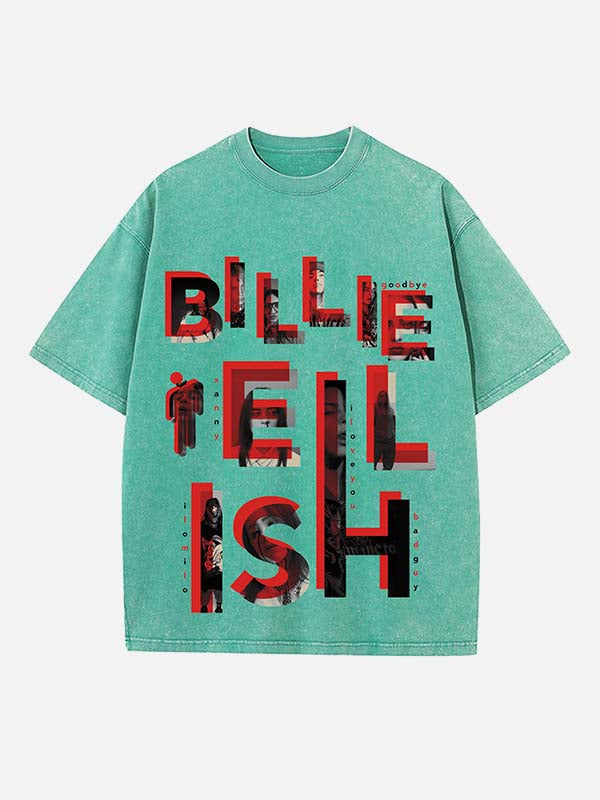 Billie Eilish Print Round Neck T-shirt