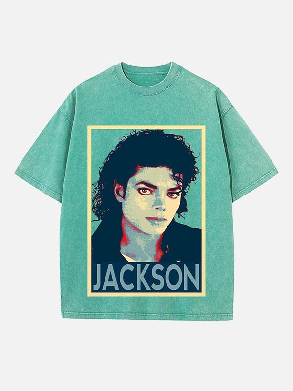 Michael Jackson Print Round Neck T-shirt
