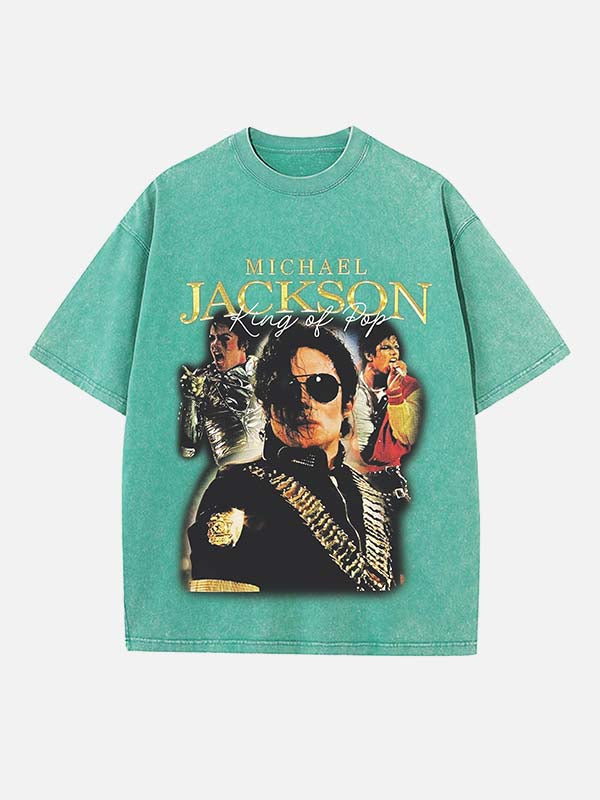 Michael Jackson Print Round Neck T-shirt