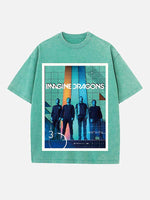 Imagine Dragons Print Round Neck T-shirt
