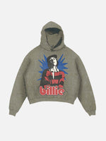 Billie Eilish Print Slant Pockets Hoodie