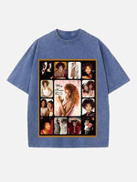 Whitney Houston Print Round Neck T-shirt