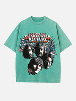 Creedence Clearwater Revival Print Round Neck T-shirt