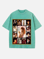 Whitney Houston Print Round Neck T-shirt