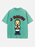 J Balvin Print Round Neck T-shirt