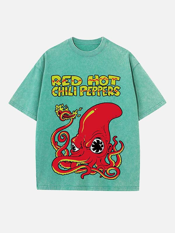 Red Hot Chili Peppers Print Round Neck T-shirt