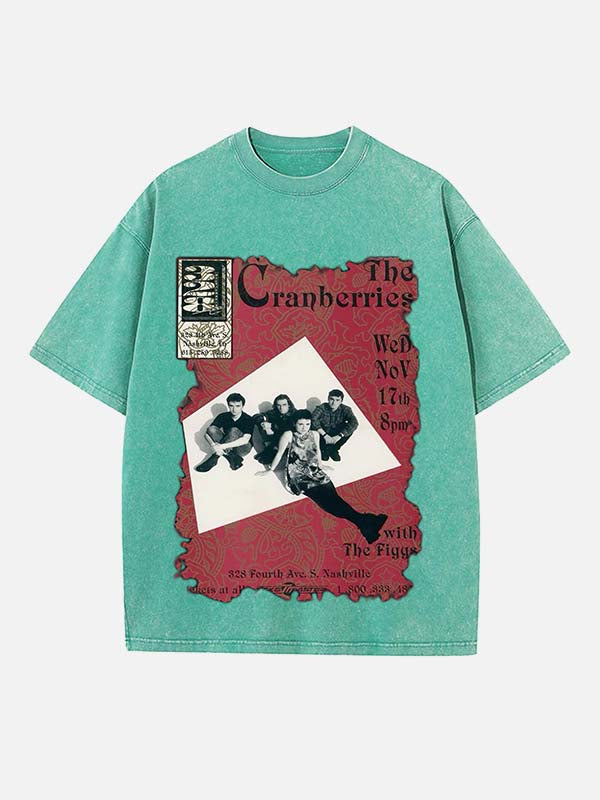 The Cranberries Print Round Neck T-shirt