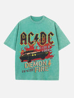 AC/DC Print Round Neck T-shirt