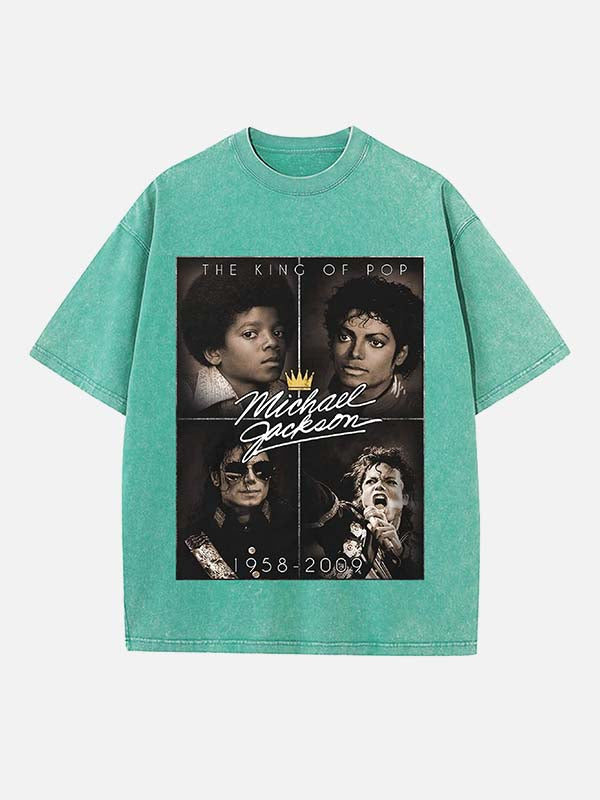 Michael Jackson Print Round Neck T-shirt