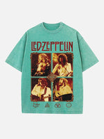 Led Zeppelin Print Round Neck T-shirt